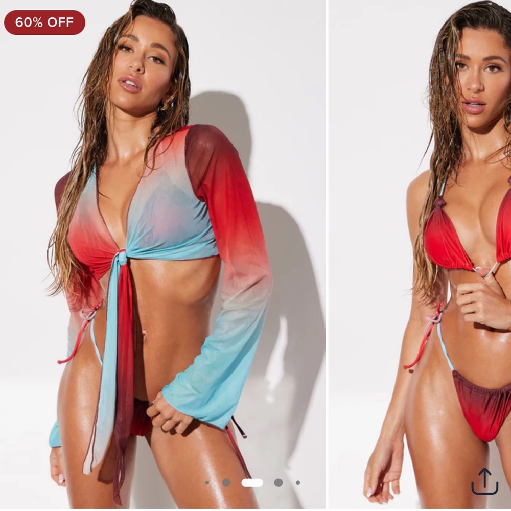 NWT Fashion Nova Sun-kissed In Ibiza 3 Piece Sunsuit - Picture 4 of 13